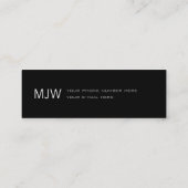 Eenvoudig minimalistisch modern professioneel boek mini visitekaartje (Achterkant)