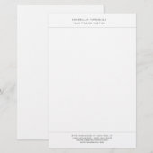 Eenvoudig Minimalistisch Modern Professioneel Briefpapier (Voorkant / Achterkant)