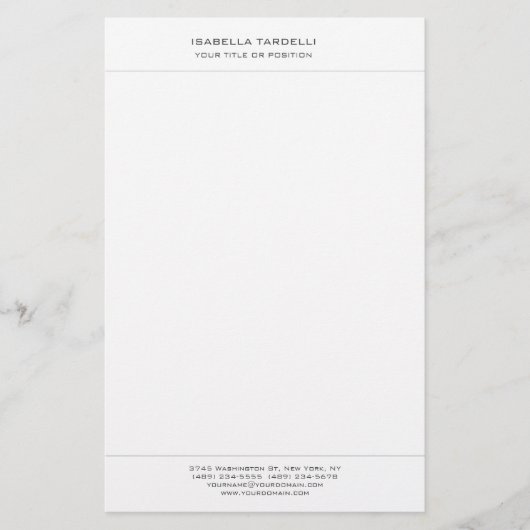 Eenvoudig Minimalistisch Modern Professioneel Briefpapier (Voorkant)