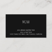 Eenvoudig minimalistisch modern professioneel effe visitekaartje (Achterkant)