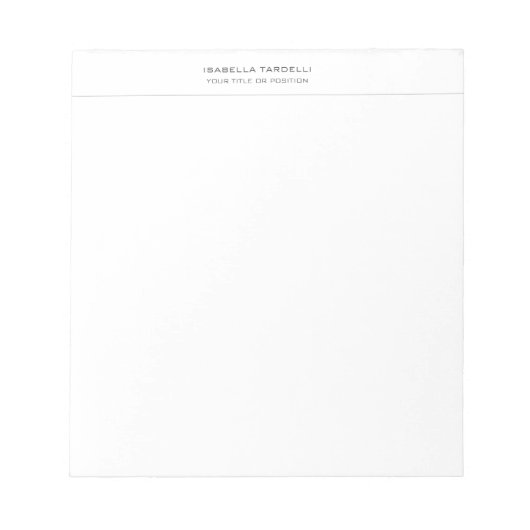 Eenvoudig Minimalistisch Modern Professioneel Notitieblok (Voorkant)
