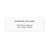 Eenvoudig minimalistisch modern retouradres etiket (Voorkant)