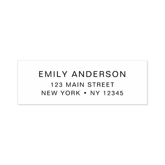 Eenvoudig minimalistisch modern retouradres zelfinktende stempel (Design)