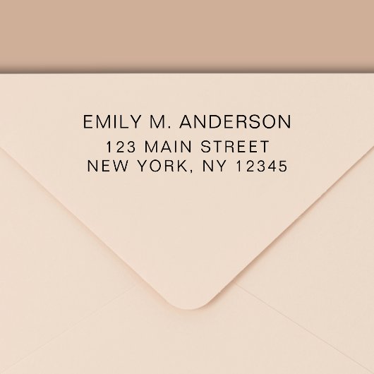 Eenvoudig minimalistisch modern retouradres  zelfinktende stempel