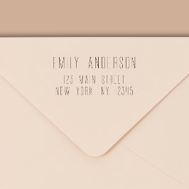 Eenvoudig minimalistisch modern retouradres  zelfinktende stempel