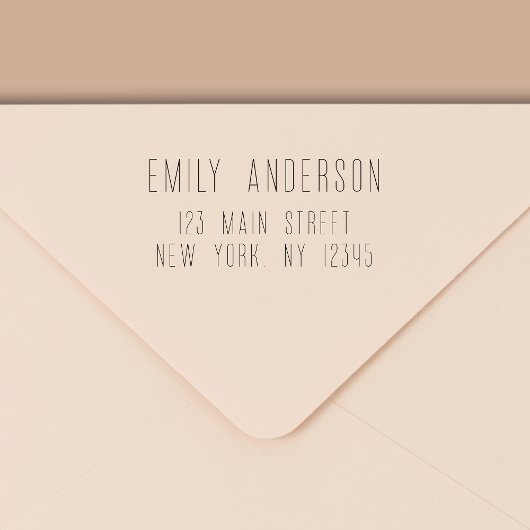 Eenvoudig minimalistisch modern retouradres zelfinktende stempel