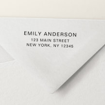 Eenvoudig minimalistisch modern retouradres