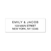 Eenvoudig minimalistisch modern retouradres  zelfinktende stempel (Design)