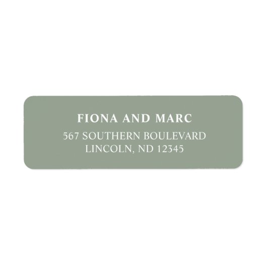 Eenvoudig minimalistisch modern retouradreslabel etiket (Voorkant)