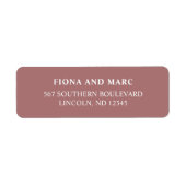 Eenvoudig minimalistisch modern retouradreslabel etiket (Voorkant)