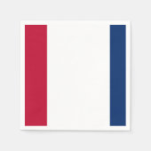 Eenvoudig minimalistisch modern rood wit blauw servet (Voorkant)