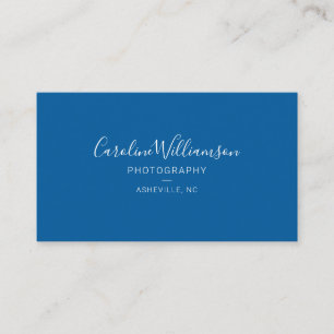 Eenvoudig Minimalistisch Modern Schrifttype Blauw Visitekaartje