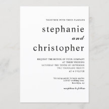 Eenvoudig minimalistisch modern script bruiloft zw