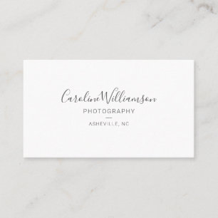 Eenvoudig Minimalistisch Modern Script Zwart Wit Q Visitekaartje