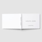 Eenvoudig Minimalistisch Modern Trouw Monogram Gastenboek (Volledig)