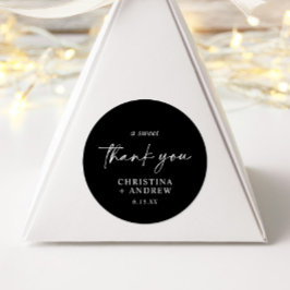 Eenvoudig Minimalistisch & Modern | Trouwen  Ronde Sticker