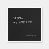 Eenvoudig minimalistisch & modern | Trouwservetten Servet (Voorkant)