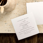 Eenvoudig minimalistisch modern vierkant huwelijk  kaart