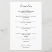 Eenvoudig Minimalistisch Modern Wedding Menu (Voorkant)