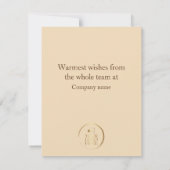 Eenvoudig minimalistisch modern zakelijk kerstfees feestdagenkaart (Achterkant)