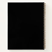 Eenvoudig minimalistisch modern zwart dankbaarheid notitieboek (Achterkant)