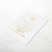 Eenvoudig minimalistisch monogram huwelijk folie uitnodiging (Gedraaid)