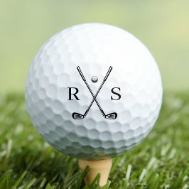 Eenvoudig minimalistisch monogram Initiaal Golfballen