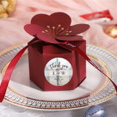 Eenvoudig minimalistisch monogram Initialen Fotobr Ronde Sticker