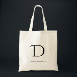 Eenvoudig minimalistisch monogram naam Stijlvol Tote Bag<br><div class="desc">Eenvoudig stijlvol tas kan worden gepersonaliseerd met jouw naam en monogram.</div>