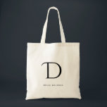 Eenvoudig minimalistisch monogram naam Stijlvol Tote Bag<br><div class="desc">Eenvoudig stijlvol tas kan worden gepersonaliseerd met jouw naam en monogram.</div>