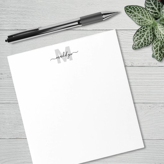 Eenvoudig Minimalistisch Monogram Notitieblok