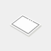 Eenvoudig Minimalistisch Monogram Post-it® Notes (Schuin)