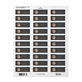 Eenvoudig minimalistisch monogram roos goudcirkele etiket (Full Sheet)