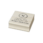 Eenvoudig minimalistisch monogram uit de bibliothe rubberstempel (Stempel)
