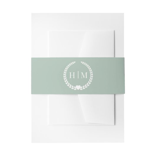 Eenvoudig Minimalistisch Monogram Uitnodigingen Wikkel (Voorkant Voorbeeld)