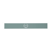 Eenvoudig Minimalistisch Monogram Uitnodigingen Wikkel (Vlak)