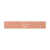 Eenvoudig Minimalistisch Monogram Uitnodigingen Wikkel (Vlak)