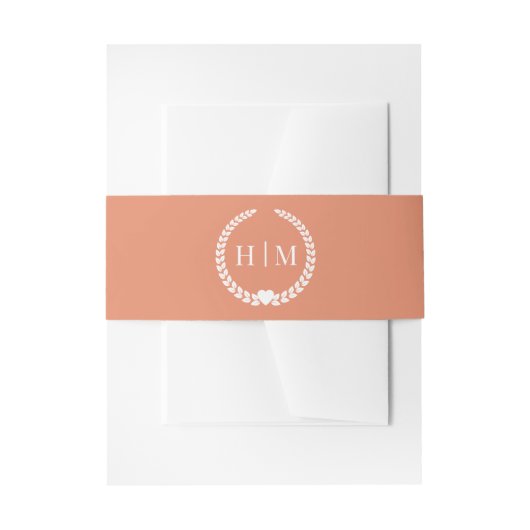 Eenvoudig Minimalistisch Monogram Uitnodigingen Wikkel (Voorkant Voorbeeld)