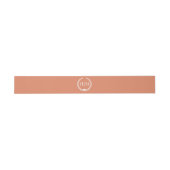 Eenvoudig Minimalistisch Monogram Uitnodigingen Wikkel (Vlak)