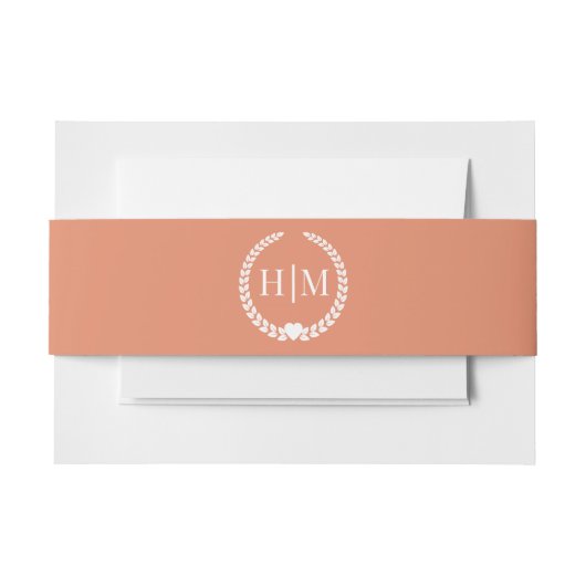 Eenvoudig Minimalistisch Monogram Uitnodigingen Wikkel (Voorkant Voorbeeld)