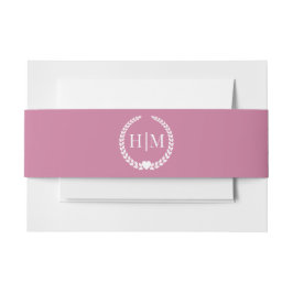 Eenvoudig Minimalistisch Monogram Uitnodigingen Wikkel