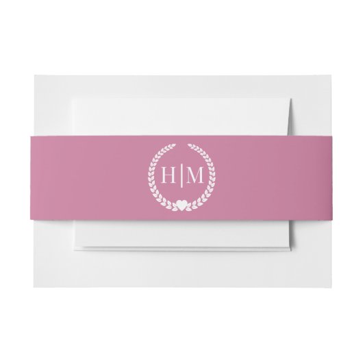 Eenvoudig Minimalistisch Monogram Uitnodigingen Wikkel (Voorkant Voorbeeld)