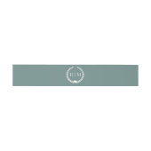 Eenvoudig Minimalistisch Monogram Uitnodigingen Wikkel (Vlak)