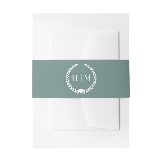 Eenvoudig Minimalistisch Monogram Uitnodigingen Wikkel (Voorkant Voorbeeld)
