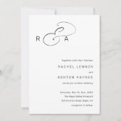 Eenvoudig minimalistisch monogram, zwart-wit kaart (Voorkant)