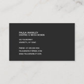 Eenvoudig minimalistisch monogrampatroon - Visitek Visitekaartje (Achterkant)