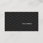 Eenvoudig minimalistisch monogrampatroon - Visitek Visitekaartje (Voorkant)