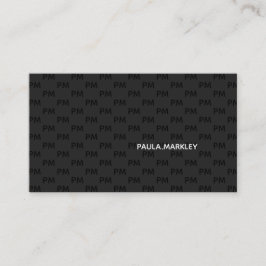 Eenvoudig minimalistisch monogrampatroon - Visitek Visitekaartje
