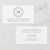 Eenvoudig minimalistisch monoloog publiek visitekaartje (Voorkant / Achterkant)