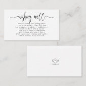 Eenvoudig minimalistisch, mooi zwart ID523 Informatiekaartje (Voorkant / Achterkant)